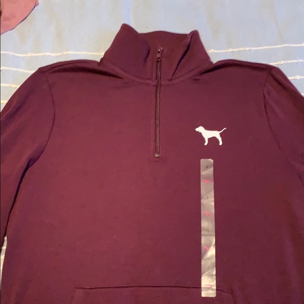 Pink Brand New half-zip jacket burgundy